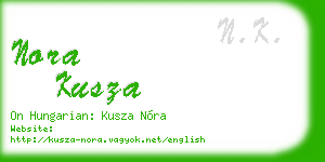 nora kusza business card